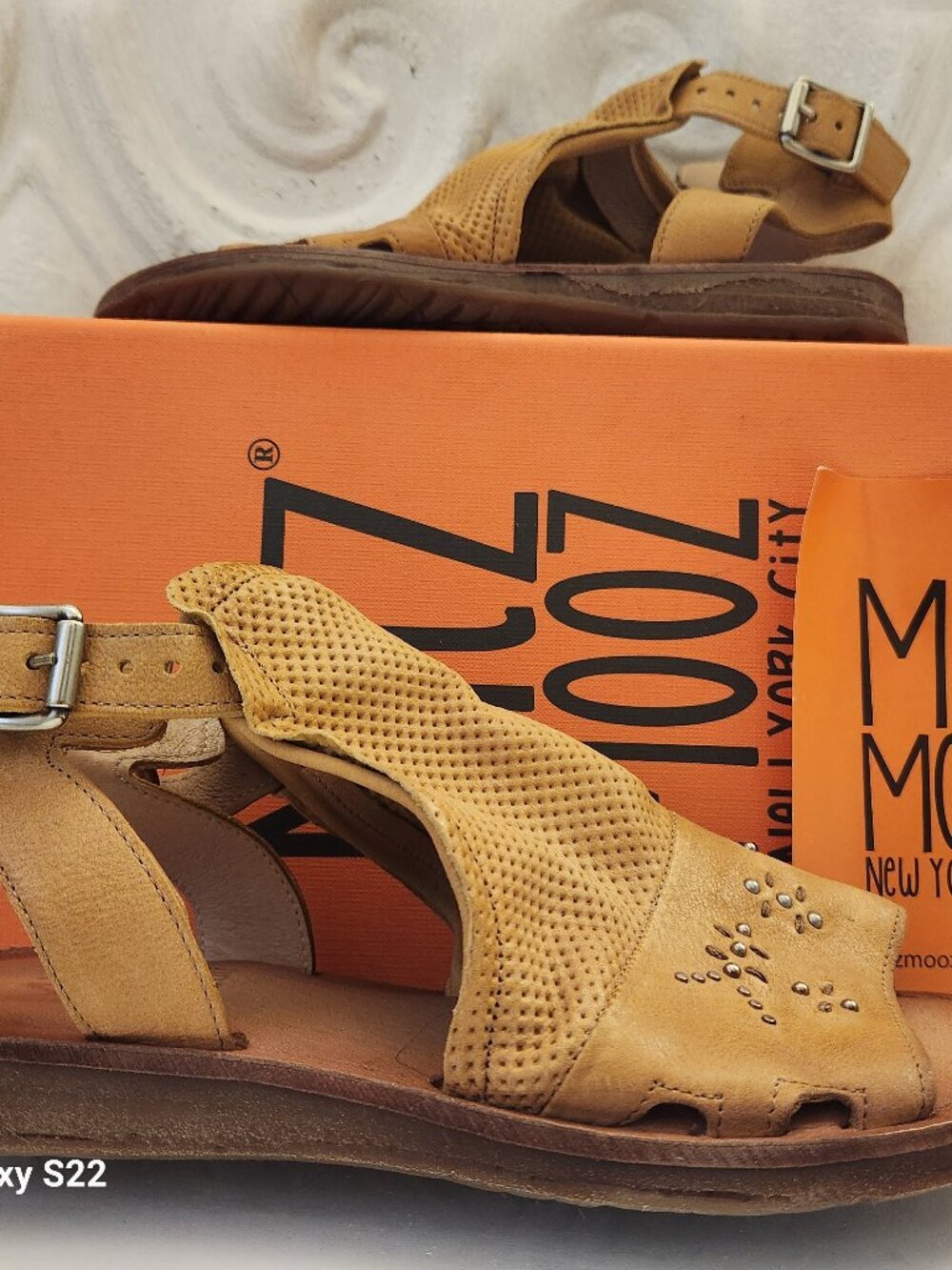 MIZ MOOZ Leather "Fifi" Wheat Sandals. NIB. Size Various